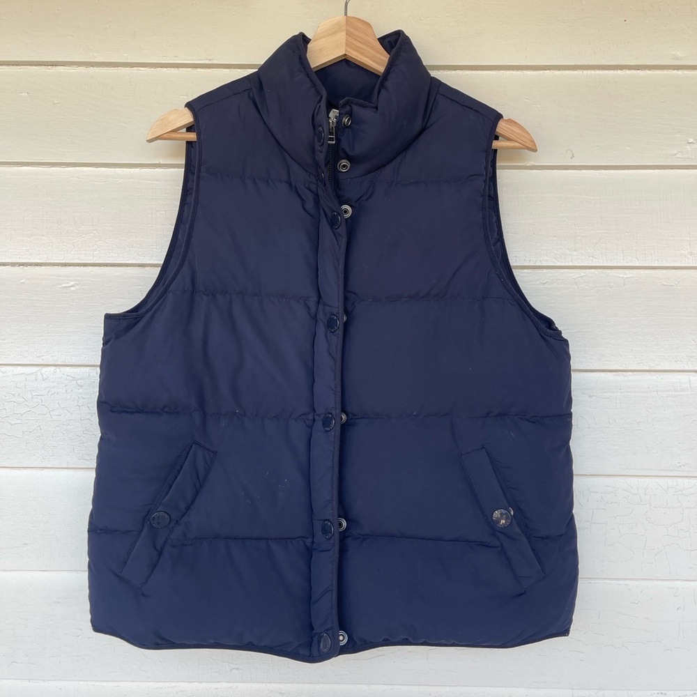 J. Crew Navy Down Puffer Vest